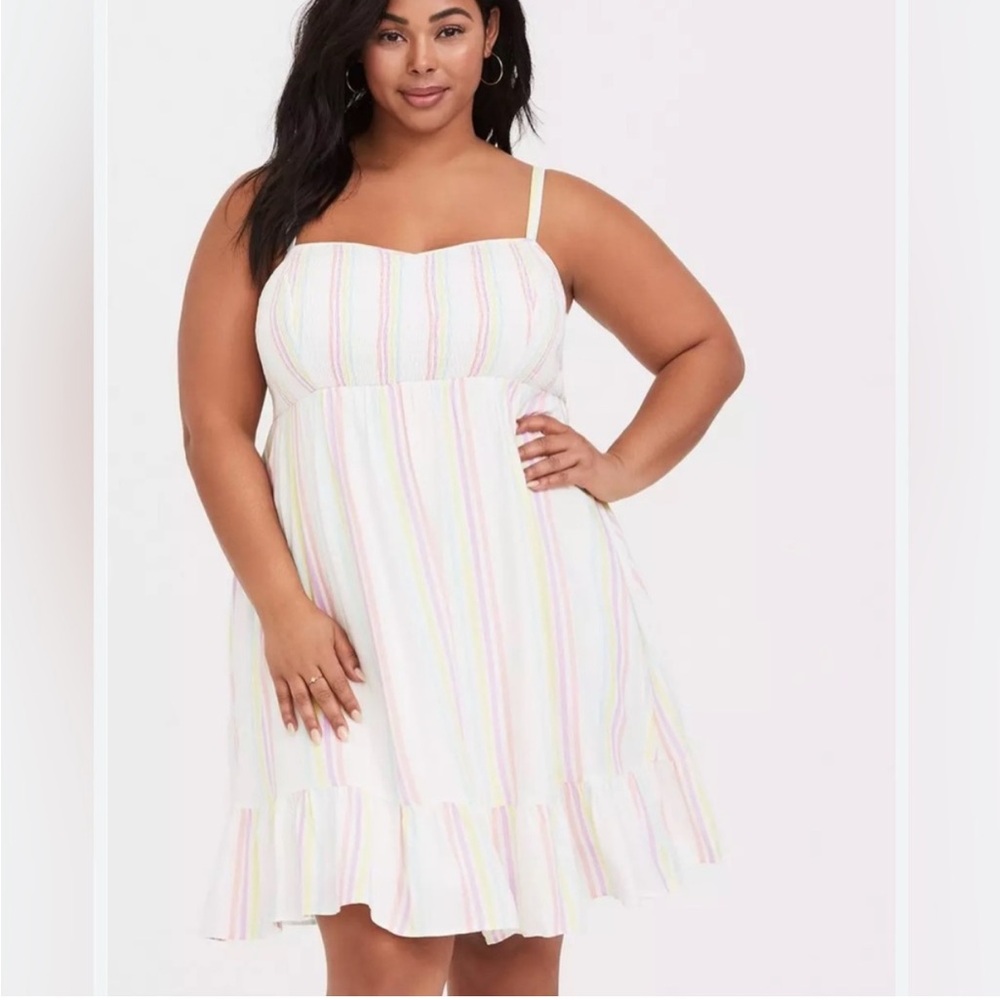 NWT Torrid Mini Challis Smocked Skater Dress 2X‎